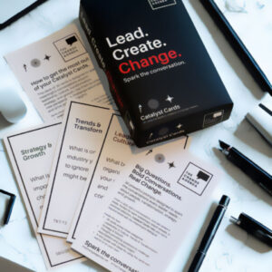 Catalyst Cards in use on a desk